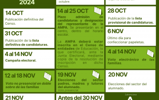 Calendario elecciones 2024